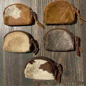 🌵🌵Genuine Cowhide and Leather Pouch Coin Purse 🌵🌵 Price reduced from $35 🌵